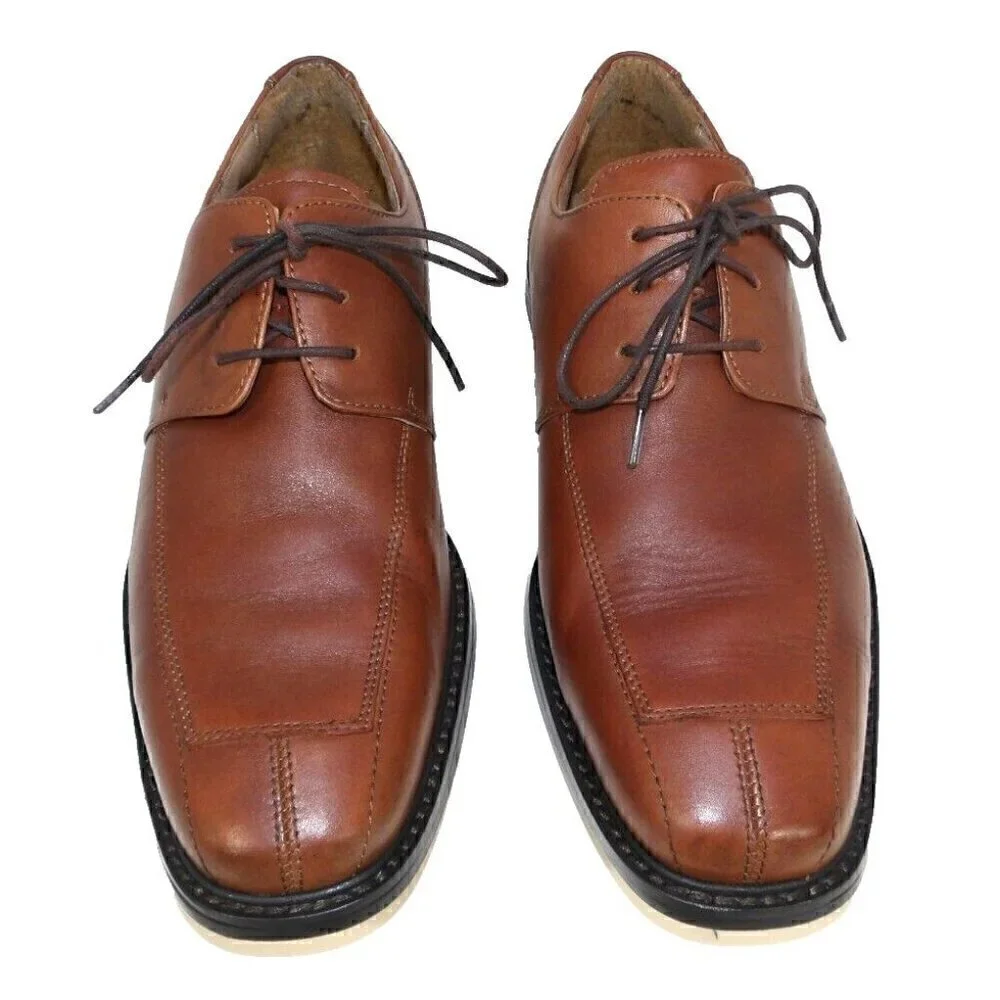 FLORSHEIM brown leather lace up oxford dress shoes men's size 10 D
